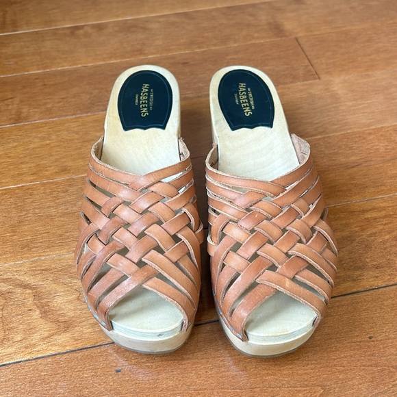 Swedish Hasbeens Monika Braided Platform Clog Size Euro 40 - Picture 3 of 11